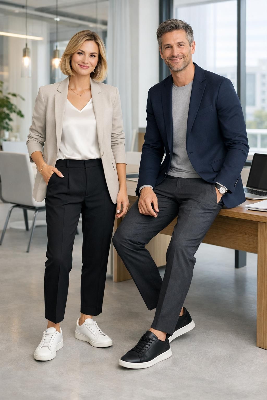 découvrez comment porter des baskets au bureau avec style dans notre guide ultime, alliant chic et maturité pour un look professionnel et moderne.