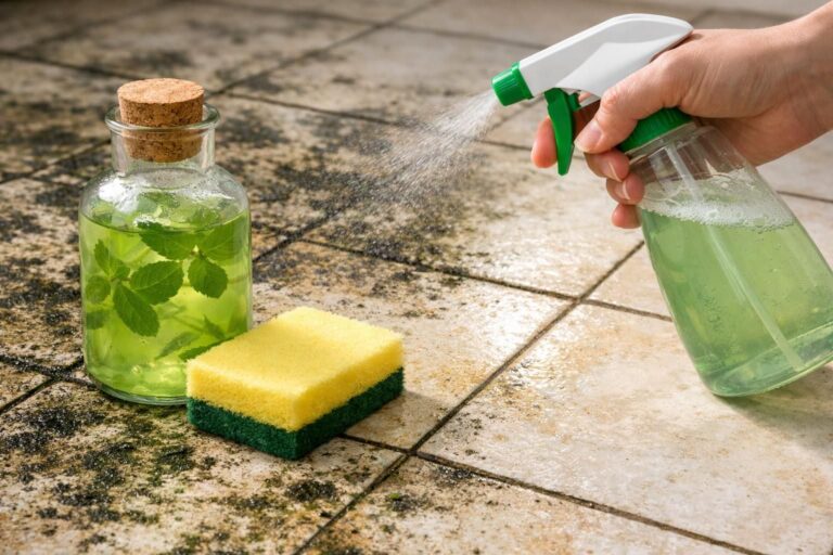 Carrelage moisi : découvrez le mélange maison qui nettoie tout sans frotter